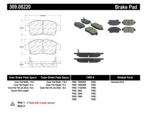 SPRT BRK PAD W/HDWR 309.08220