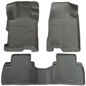 2006-2011 Honda Civic Sedan Husky Liners WeatherBeater Front and Rear Floor Liners - Grey
