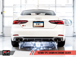 AWE Tuning - AWE Tuning Audi B9 S5 Sportback Track Edition Exhaust - Non-Resonated (Silver 90mm Tips) 3010-42066 - Image 2
