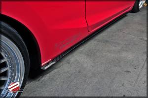 Password JDM - 2012-2015 Honda Civic Sedan Password:JDM Dry Carbon Fiber Side Splitter - Image 3