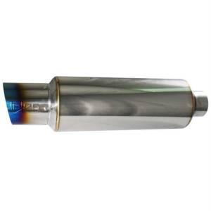 Injen - Injen 2 3/8 Universal Muffler w/Titanium burnt rolled Tip and stainless steel resonated inner wall SES225TT - Image 2