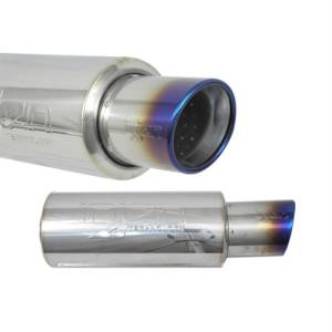 Injen - Injen 2 3/8 Universal Muffler w/Titanium burnt rolled Tip and stainless steel resonated inner wall SES225TT - Image 4