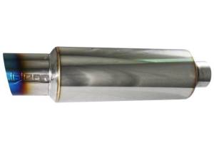 Injen - Injen 2 3/8 Universal Muffler w/Titanium burnt rolled Tip and stainless steel resonated inner wall SES225TT - Image 8