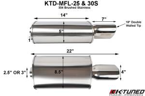 K-Tuned - K-Tuned Universal Muffler - Long (Polished) - Image 4