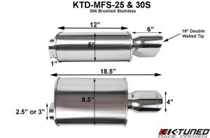 K-Tuned - K-Tuned Universal Muffler - Short (Polished) - Image 4