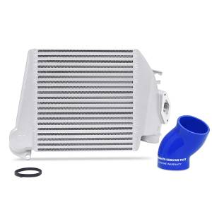 Mishimoto - 2008-2010 Subaru WRX Mishimoto Top-Mount Intercooler - Silver/Blue Hose - Image 1