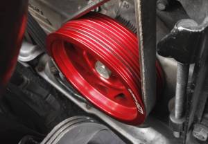 Perrin - 2015+ Subaru WRX (EJ Engine) Perrin Lightweight Crank Pulley - Red - Image 5