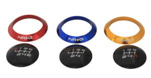 NRG Innovations - NRG Innovations Ball Type Black Shift Knob - 4 Interchangeable Rings - Universal - Image 2