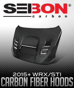Seibon - 2015+ Subaru WRX and STI Seibon Carbon Fiber Hood - CW Style - Image 7