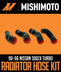 Mishimoto - 1990-1996 Nissan 300ZX Turbo Mishimoto Silicone Radiator Hose Kit - Black - Image 2