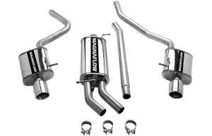 Magnaflow - 2002-2005 Audi A4 4cyl FWD MagnaFlow Touring Series Stainless Cat-Back Exhaust System - Image 1