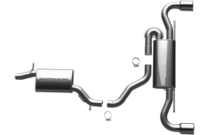 Magnaflow - 2008-2009 Audi TT 3.2L Quattro MagnaFlow Touring Series Stainless Cat-Back Exhaust System - Image 1
