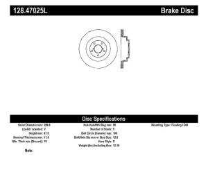 CROSS DRILLED ROTOR 128.47025L