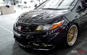 Seibon - 2014-2015 Honda Civic Coupe Seibon Carbon Fiber Hood - TS Style - Image 6