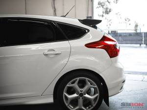 Seibon - 2012-2013 Ford Focus Hatchback Seibon Carbon Fiber Rear Spoiler - OE Style - Image 7