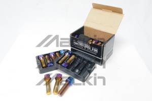 Wheel Mate - Wheel Mate Mevius 17 Hex Lug Bolt Set of 20 - Black 14x1.25 40mm Cone 60 DEG TAP 40592B - Image 1