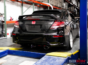 Seibon - 2014-2015 Honda Civic Coupe Seibon Carbon Fiber Rear Spoiler - SI Style - Image 6