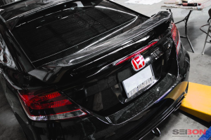 Seibon - 2014-2015 Honda Civic Coupe Seibon Carbon Fiber Rear Spoiler - SI Style - Image 7