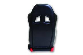 NRG Innovations - NRG Innovations Reclinable Bucket PVC Sport Seat - Black w/ Red Stitch/Side Contrast w/ Logo - Image 4