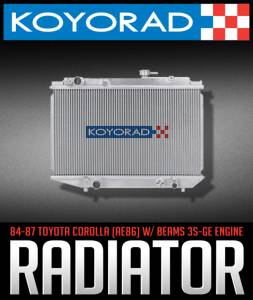 Koyo - 1984-1987 Toyota Corolla AE86 w/3SGE BEAMS 2.0L Swap Koyo Performance Radiator - Image 2