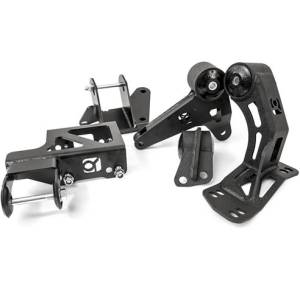 1992-1995 Honda Civic w/ K Swap Innovative Steel Conversion Mount Kit (K20/Manual) - 85A GRY