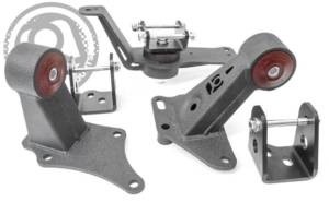 2000-2009 Honda S2000 Innovative Adapter Conversion Engine Mount Kit, Steel (K-Series/Manual/OEM Position) - 85A GRY (Black)