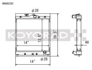 1992-1995 Honda Civic Koyo All Aluminum Radiator