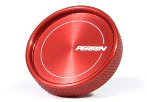 Perrin - 2003-2008 Subaru Forester Perrin Oil Fill Cap Round Style - Red - Image 1