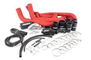 2011-2014 Subaru WRX Perrin Boost Tube Box ONLY - Red Tubes/Black Couplers (No Intercooler)