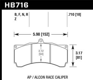 Hawk Performance - Hawk HPS 5.0 Brake Pads w/ 0.710 Thickness - AP Racing Alcon HB716B.710 - Image 4