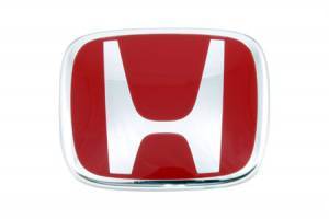2016-2019 Honda Civic Coupe JDM Honda Red H Badge (Front and Rear)