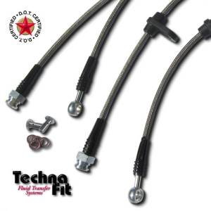 1990 - 1993 ACURA INTEGRA REAR DISC 4 Line Brake Kit - Clear