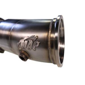MAPerformance - 2020-2021 Toyota Supra MAPerformance Catted Downpipe - Raw Stainless Steel - Image 3
