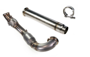 MAPerformance - 2015-2021 VW Golf TSI/GTI Mk7 / Mk7.5 MAPerformance GESI Catted Resonated Downpipe - Ceramic Black - Image 1