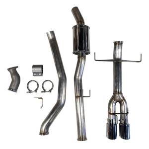 MAPerformance - 2016-2020 Honda Civic Sport Hatch MAPerformance Street OEM Front Pipe Connection Cat-Back Exhaust - Blue Tips - Image 1
