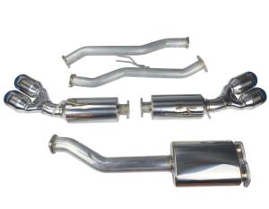 Injen - 2010-2013 Hyundai Genesis Coupe 2.0L(t) 4cyl SS Injen Exhaust w/ 76mm Y-Pipe Resonator/Molded SS Flanges - Image 1