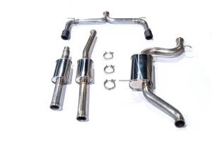 MAPerformance - 2018-2021 Volkswagen MK7 GTI MAPerformance Catback Exhaust for MAPerformance Downpipe Fitment - Blue Flame Tips - Image 2