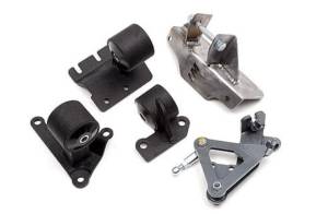 1988-1991 Honda Civic Innovative H&F-Series Steel Mounts 75A Black Bushings (Manual Hydro Actuator)