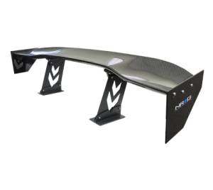 NRG Innovations - NRG Innovations Carbon Fiber Spoiler - Universal (59") w / NRG logo large end plates - Image 1