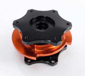 NRG Innovations - NRG Innovations Quick Release - Black Shinny Body / Orange Shinny Ring SFI SPEC 42.1 - Image 2