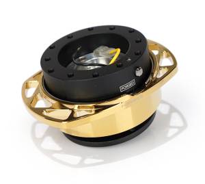 NRG Innovations - NRG Innovations Qucik Release Kit - Black Body / Chrome Gold Cutout  Ring - Image 1