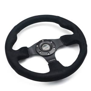 NRG Innovations - NRG Innovations (320mm) Alcantara Steering Wheel w/ Black Stitching - Image 2