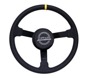 NRG Innovations - NRG Innovations Steering Wheel (380mm) Nascar/ Alcantara 3 Spoke w/ NRG Logo/ Removable Crushed Pad - Image 1