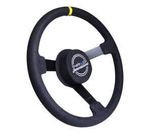 NRG Innovations - NRG Innovations Steering Wheel (380mm) Nascar/ Alcantara 3 Spoke w/ NRG Logo/ Removable Crushed Pad - Image 2