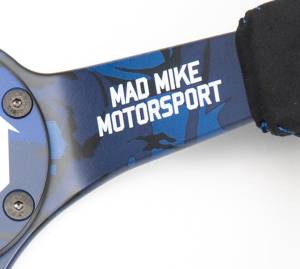 NRG Innovations - NRG Innovations Steering Wheel (3in. Deep) Mad Mike/ 5mm Spoke / Alcantara Finish w/ Blue Stitching - Image 5