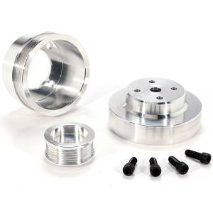BBK - 1979-1993 Ford Mustang 5.0 BBK Underdrive Pulley Kit - Lightweight CNC Billet Aluminum (3pc) - Image 2