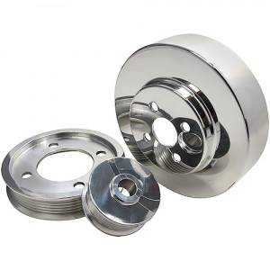 BBK - 1994-1995 Ford Mustang 5.0 BBK Underdrive Pulley Kit - Lightweight CNC Billet Aluminum (3pc) - Image 1
