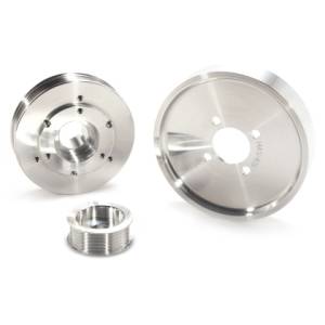BBK - 2002-2004 Ford Mustang 4.6 GT BBK Underdrive Pulley Kit - Lightweight CNC Billet Aluminum (3pc) - Image 3