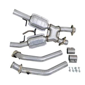 BBK - 1994-1995 Ford Mustang 5.0 BBK High Flow X Pipe With Catalytic Converters - 2-1/2in - Image 2