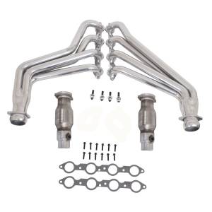 BBK - 2010-2015 Chevrolet Camaro LS3/L99 BBK Long Tube Exhaust Headers With Converters - 1-3/4in Silver Ceramic - Image 1